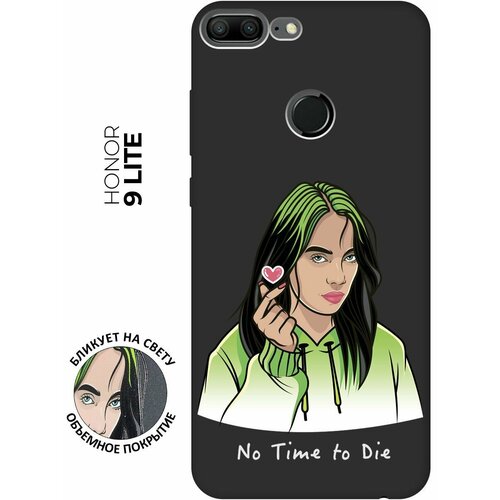 Матовый чехол No Time To Die для Honor 9 Lite / Хонор 9 Лайт с 3D эффектом черный матовый чехол no time to die для realme 9 pro рилми 9 про с 3d эффектом черный