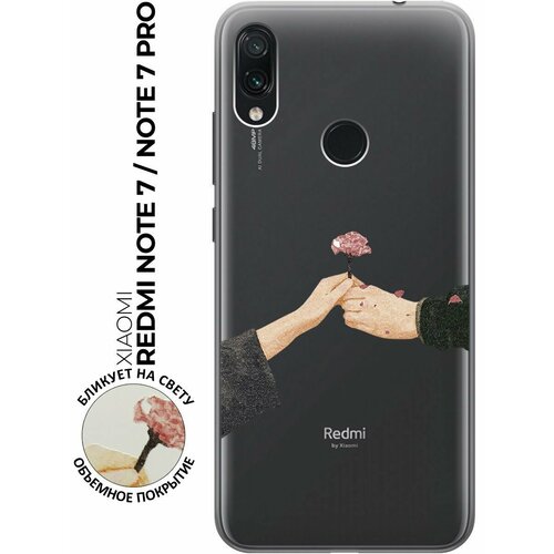 Силиконовый чехол с принтом Hands для Xiaomi Redmi Note 7 / Note 7 Pro / Сяоми Редми Ноут 7 / Ноут 7 Про