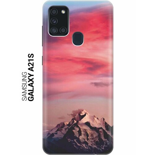 Ультратонкий силиконовый чехол-накладка для Samsung Galaxy A21s с принтом Горы и небо ультратонкий силиконовый чехол накладка для samsung galaxy a41 с принтом горы и небо