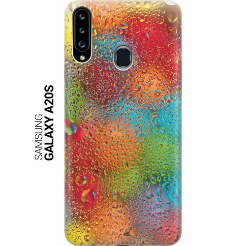 ультратонкий силиконовый чехол накладка для samsung galaxy m31 с принтом капли и разноцветные шары Ультратонкий силиконовый чехол-накладка для Samsung Galaxy A20s с принтом Капли и разноцветные шары