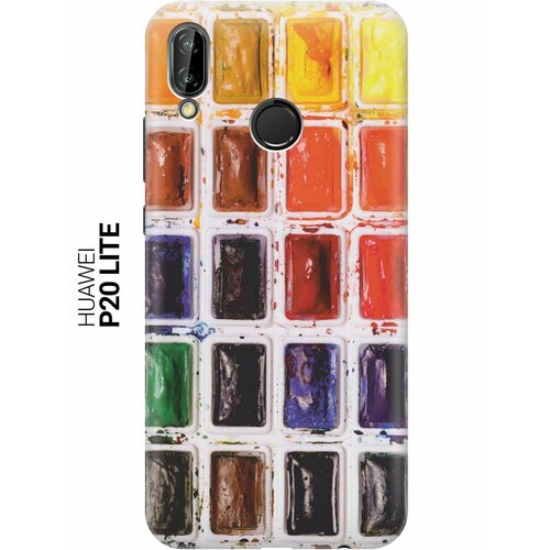 GOSSO Ультратонкий силиконовый чехол-накладка для Huawei P20 Lite с принтом Палитра красок gosso ультратонкий силиконовый чехол накладка для huawei p20 lite с принтом хаки