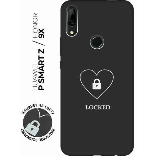 Матовый чехол Locked W для Honor 9X / 9X Premium / Huawei P Smart Z / Y9 Prime (2019) / Хуавей Хонор 9Х с 3D эффектом черный матовый чехол locked w для honor 9x lite хонор 9х лайт с 3d эффектом черный