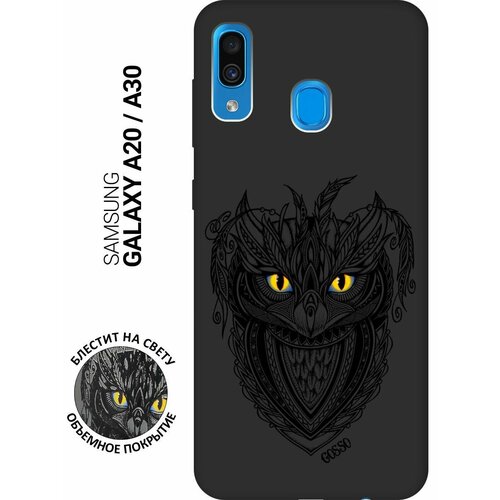 Ультратонкая защитная накладка Soft Touch для Samsung Galaxy A20, A30 с принтом Grand Owl черная ультратонкая защитная накладка soft touch для samsung galaxy s20 с принтом grand owl черная