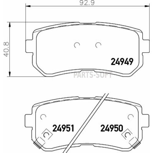 BEHR-HELLA 8DB355029-711 Колодки торм. зад. NAO