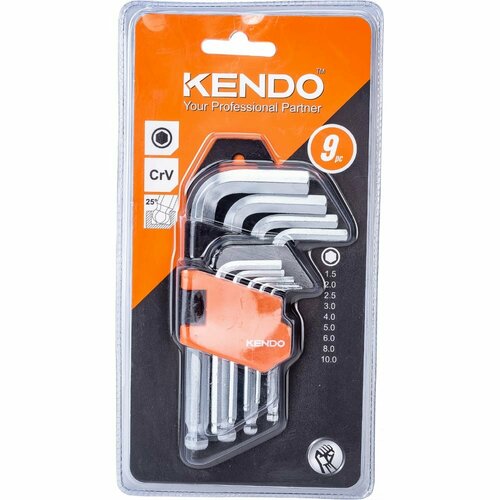 Набор ключей с шаром 9 пр. KENDO