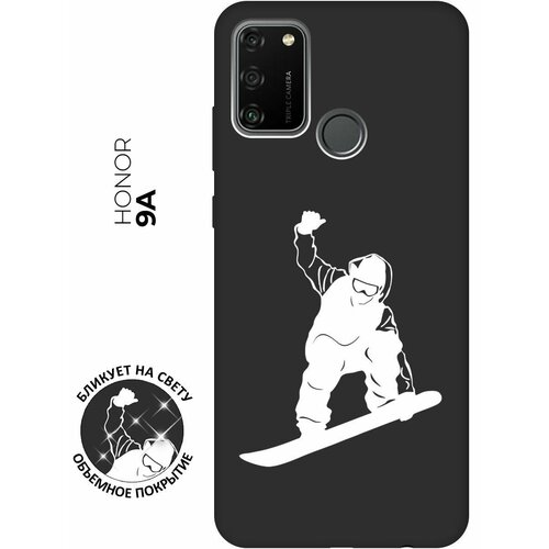 Матовый чехол Snowboarding W для Honor 9A / Хонор 9А с 3D эффектом черный матовый чехол space stickers для honor 9a хонор 9а с 3d эффектом черный