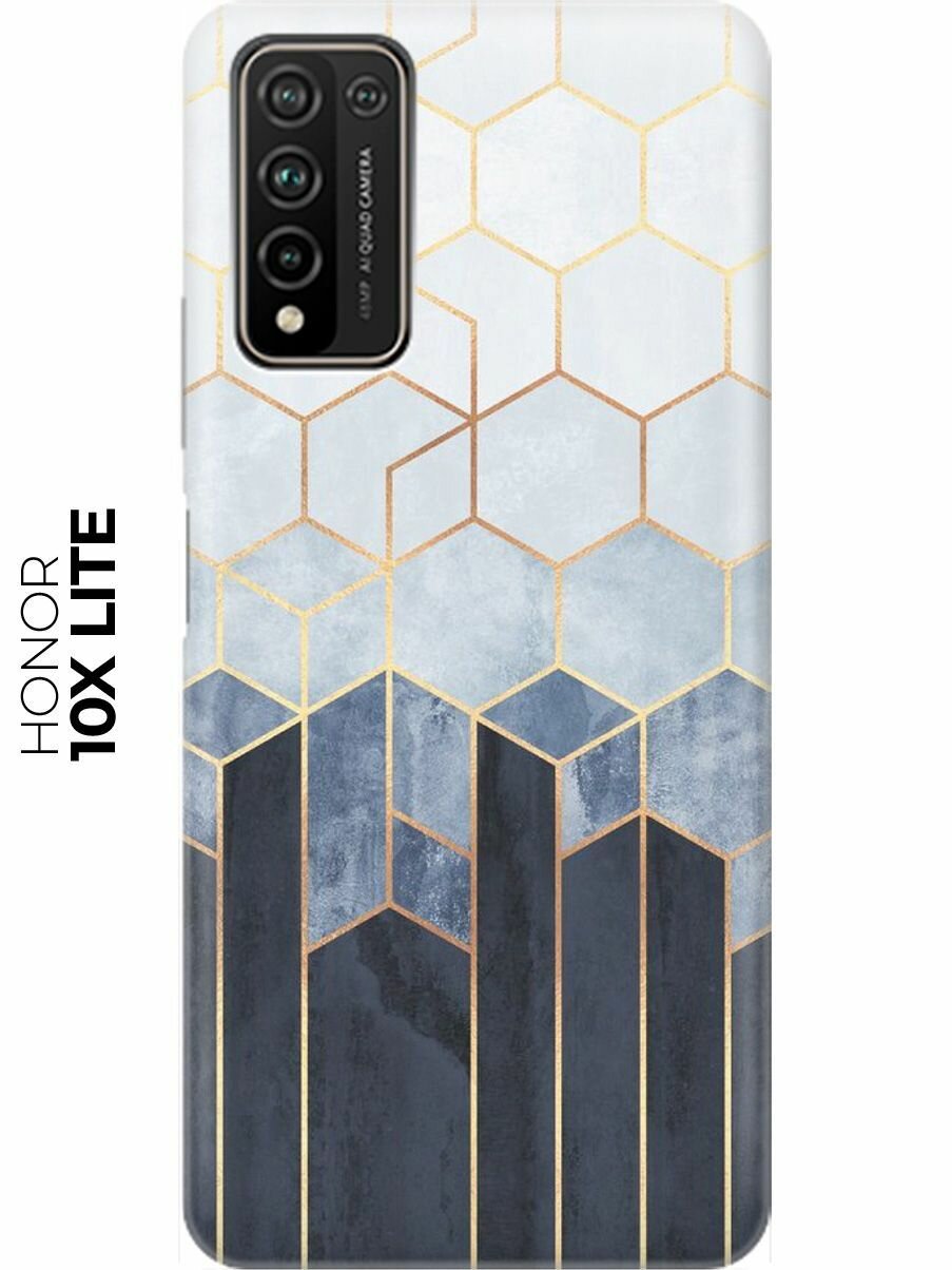 RE: PA Накладка Transparent для Honor 10X Lite с принтом "Золотые соты на сером"