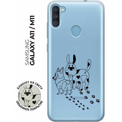  -  Transparent 3D  Samsung Galaxy A11 / M11   Funny doggies