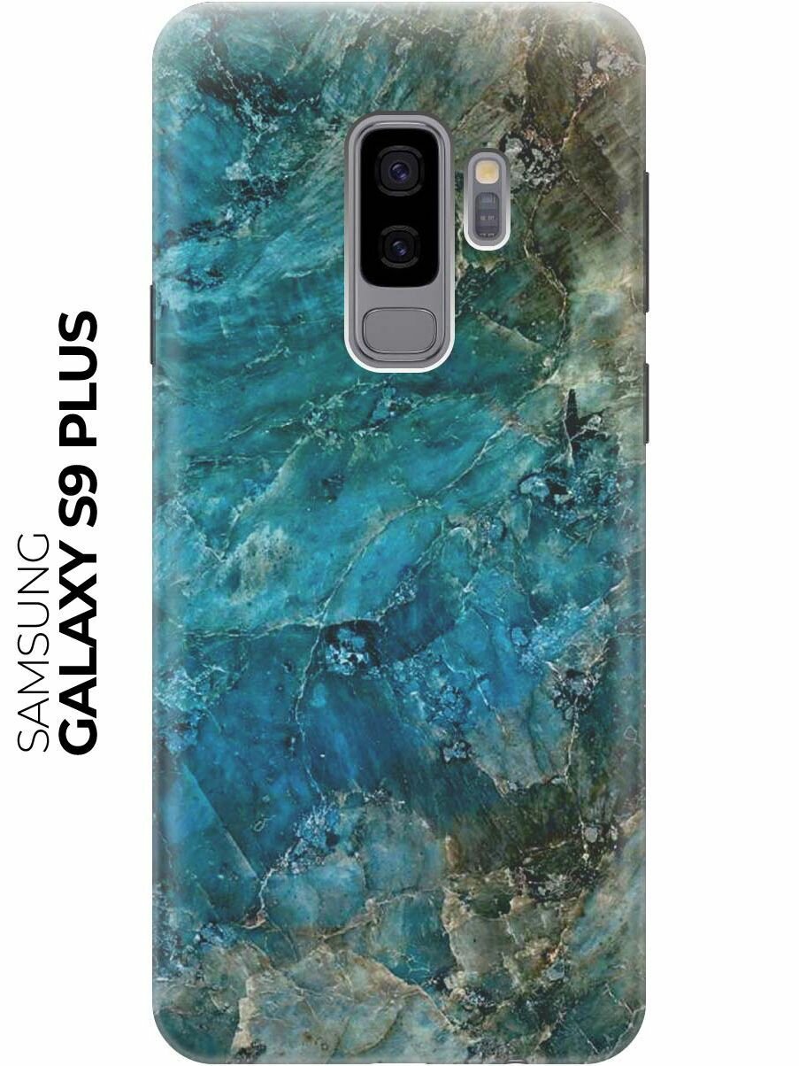 RE:PAЧехол - накладка ArtColor для Samsung Galaxy S9 Plus с принтом "Темно-синий мрамор"