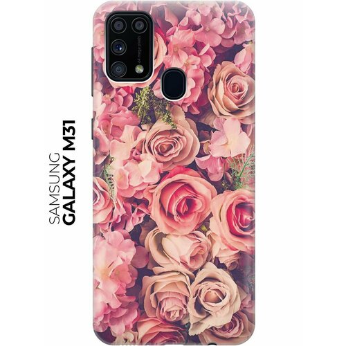 Чехол - накладка ArtColor для Samsung Galaxy M31 с принтом Розовый куст чехол накладка artcolor для samsung galaxy a02 с принтом розовый куст