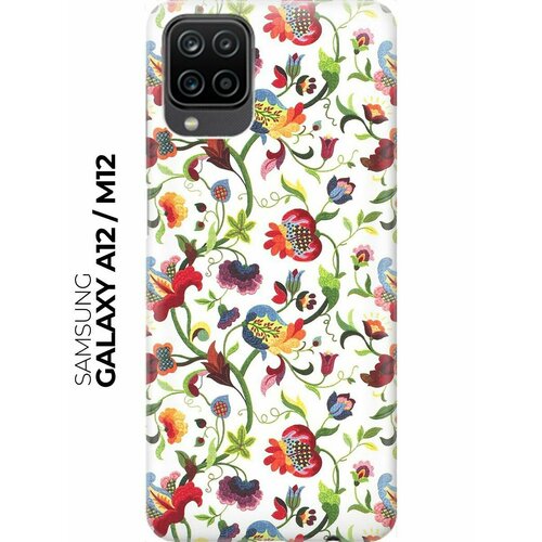 RE: PA Накладка Transparent для Samsung Galaxy A12 / M12 с принтом Цветочный узор re pa накладка transparent для samsung galaxy a12 m12 с принтом цветочный узор