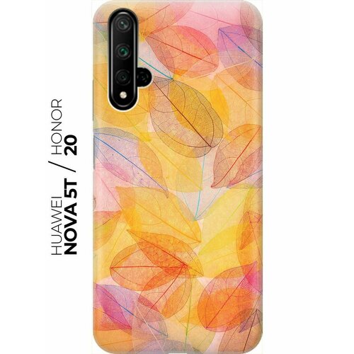 RE: PA Накладка Transparent для Honor 20 / Huawei Nova 5T с принтом Разноцветные листья re pa накладка transparent для honor 20 huawei nova 5t с принтом цветные драже