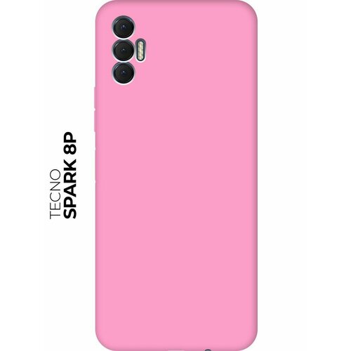 Матовый чехол на Tecno Spark 8P / Техно Спарк 8Р Soft Touch розовый чехол книжка на tecno spark 8p техно спарк 8р book art jack синий