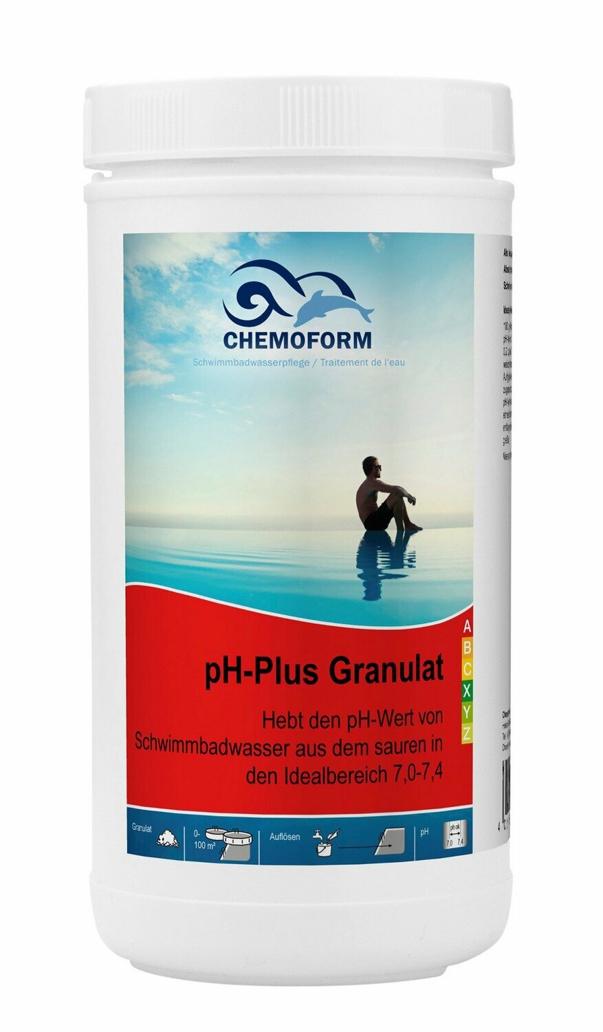 PH - Плюс гранулированный, CHEMOFORM, 1кг, Средство для повышения уровня pH в бассейне