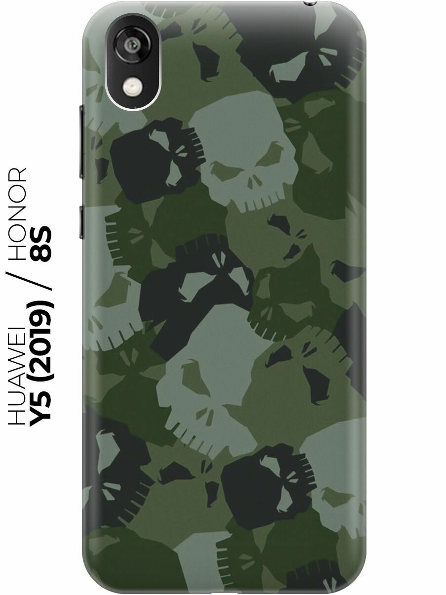 Силиконовый чехол Камуфляжные черепа на Honor 8S / Huawei Y5 (2019) / Хуавей У5 2019 / Хонор 8с