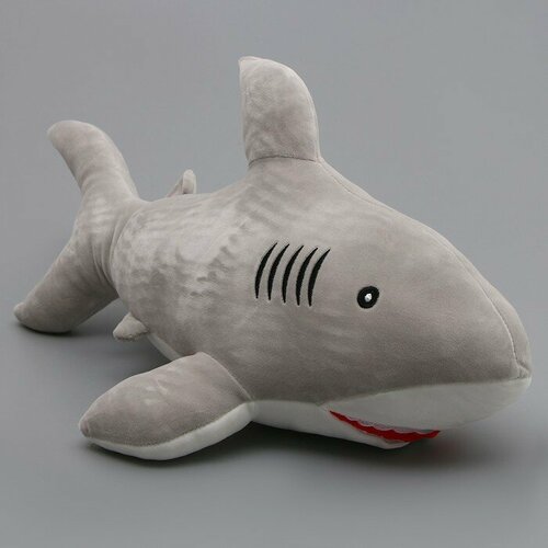 мягкая игрушка акула 55 см цвет синий Мягкая игрушка «Акула», 55 см, цвет серый