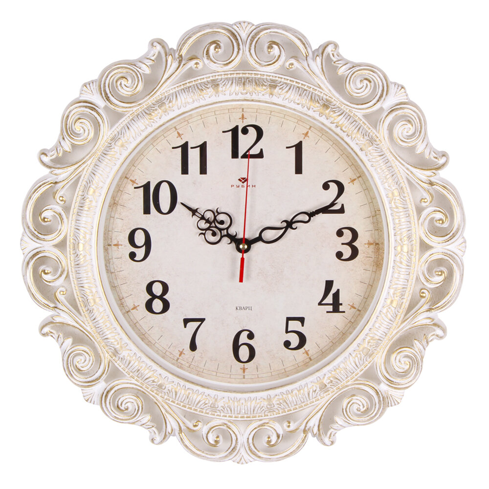 Часы настенные Рубин 4126-008, Классика, корпус белый