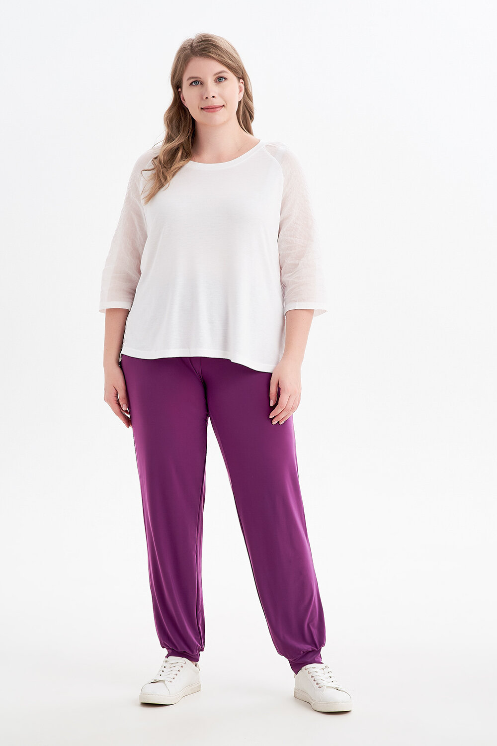 Брюки галифе Olsi Масло, размер 68, фиолетовый — фото 1