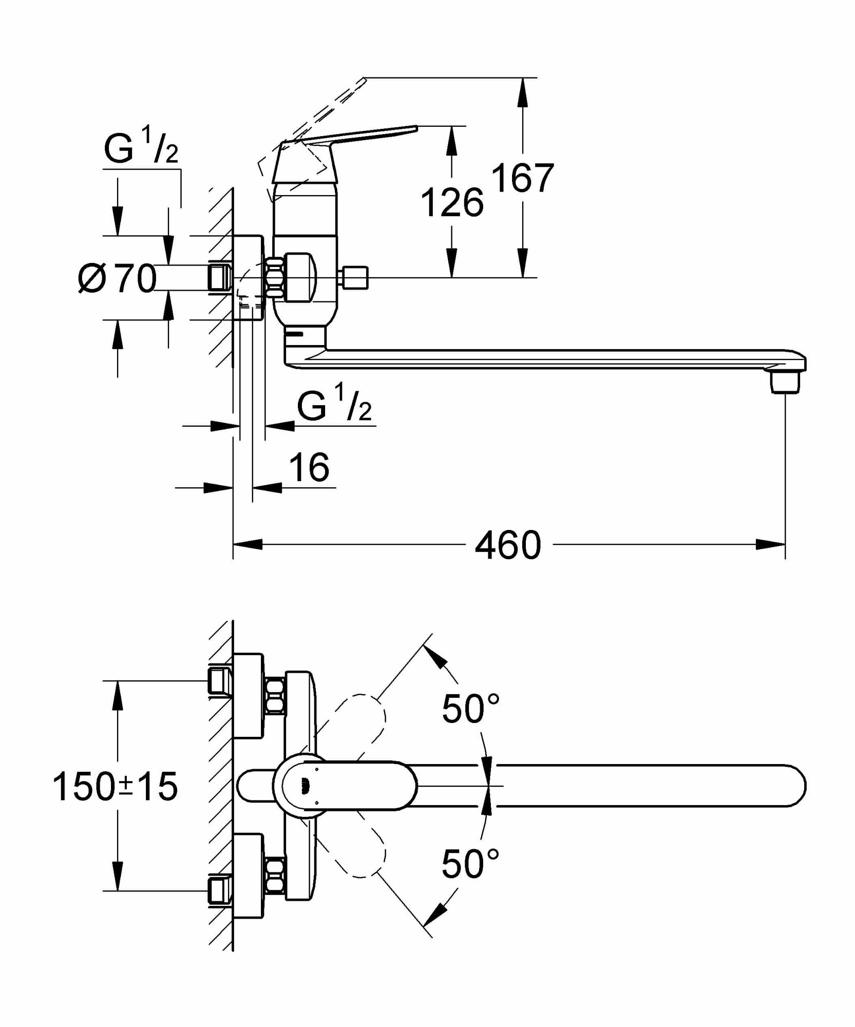 Смеситель для ванны Grohe - фото №17