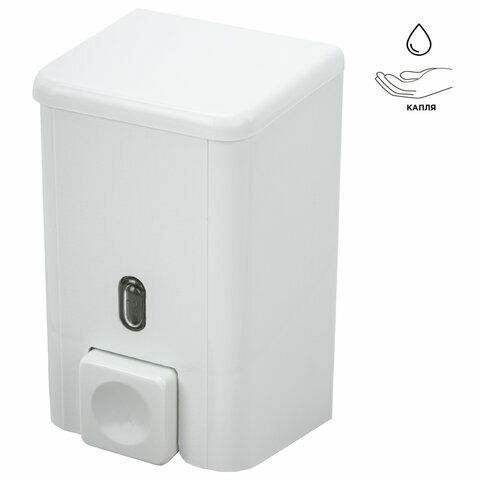 Дозатор для жидкого мыла и антисептика PRIMA NOVA, наливной, белый, 0,5 л, SD01, ш/к 01001