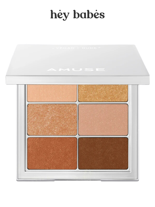 Палетка теней для век в нюдовых оттенках AMUSE Eye Vegan Sheer Palette 01 Sheer Nude