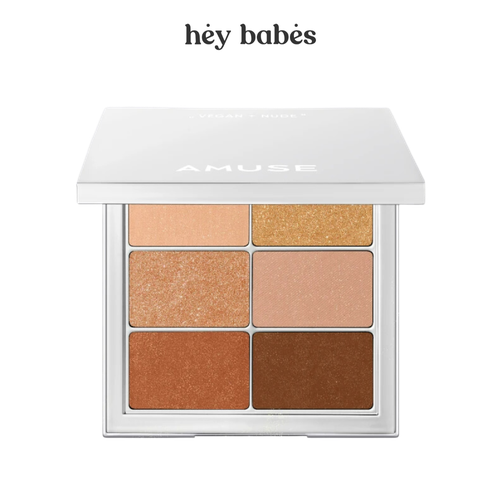 Палетка теней для век в нюдовых оттенках AMUSE Eye Vegan Sheer Palette 01 Sheer Nude