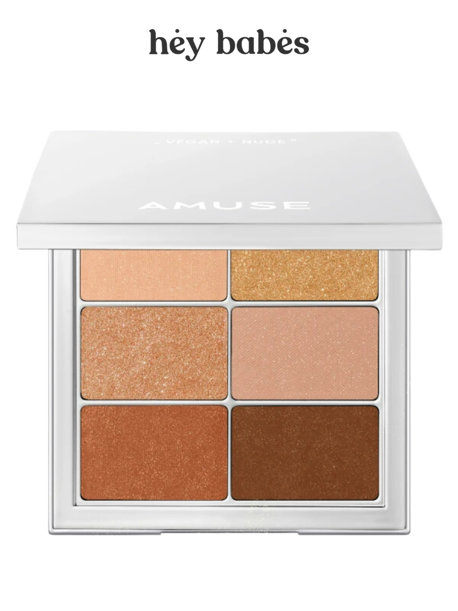 Палетка теней для век в нюдовых оттенках AMUSE Eye Vegan Sheer Palette 01 Sheer Nude