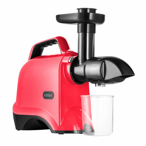 Шнековая соковыжималка Kitfort КТ-1142-1 черно-малиновый 6990₽