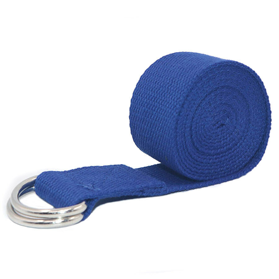 фото Ремень для йоги, 180 см, синий