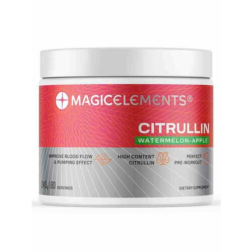 фото Magic elements отдельные аминокислоты magic elements citrullin 240 гр. арбуз-яблоко