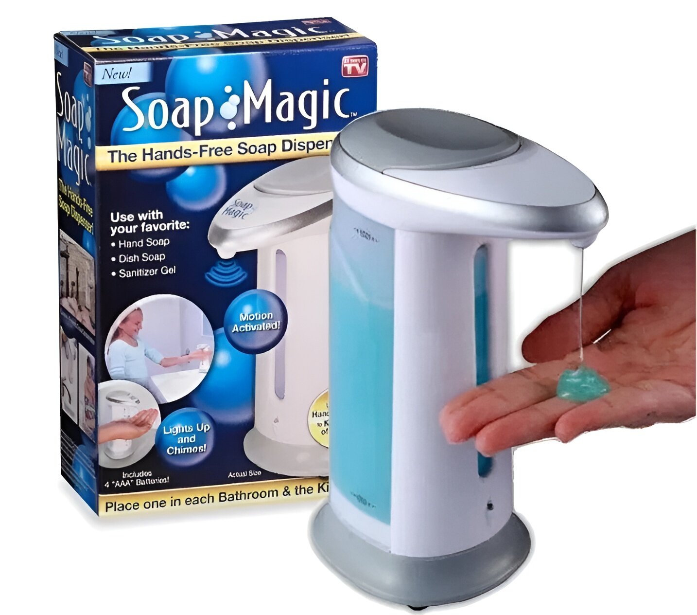 фото Диспенсер бесконтактный для жидкого мыла, антисептика/ Сенсорный SOAP MAGIC