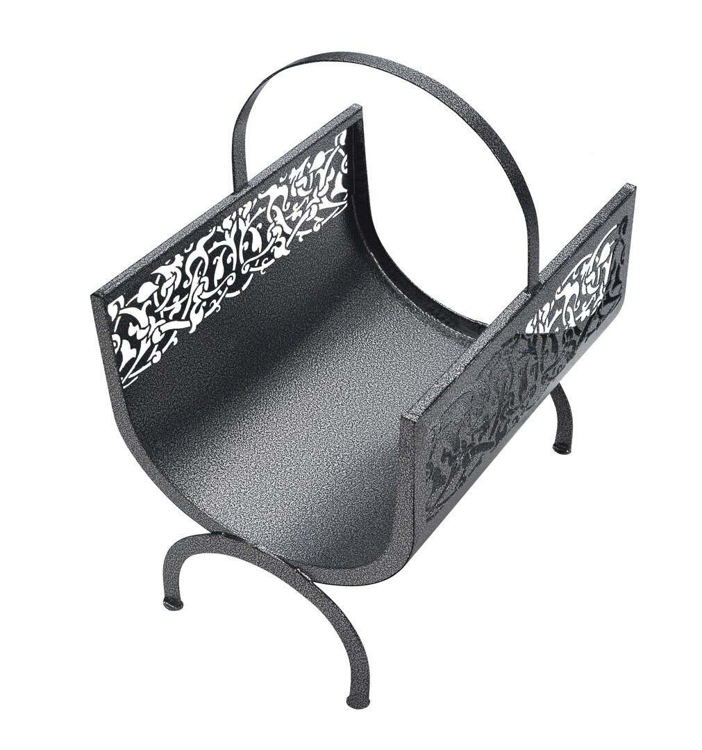 фото Дровница напольная п/о серебро (БП)