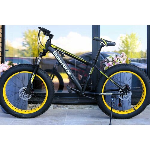 Фэтбайк велосипед 26 SPR Fatbike комфорт прочность и безопасность в одном велосипеде чёрно-желтый 2335000₽