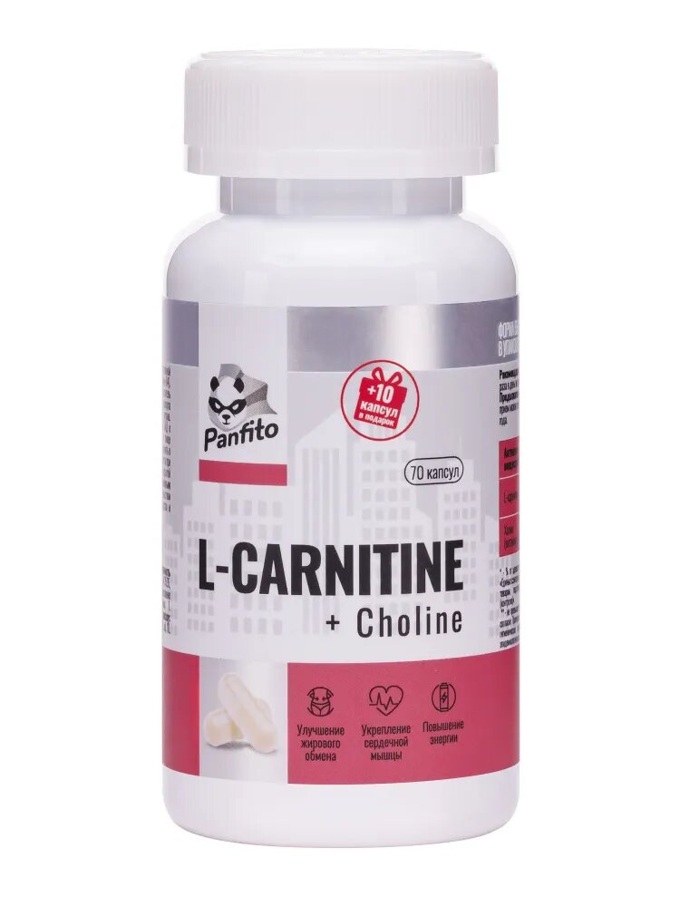 Panfito Биологически активная добавка к пище л-карнитин + холин 70 капсул 150 мл