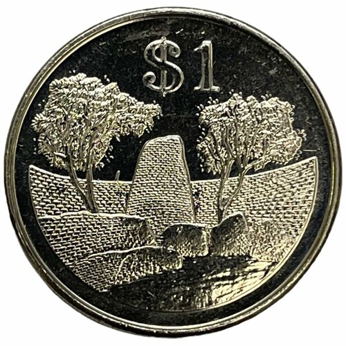 зимбабве 50 центов 2002 г Зимбабве 1 доллар 2002 г.