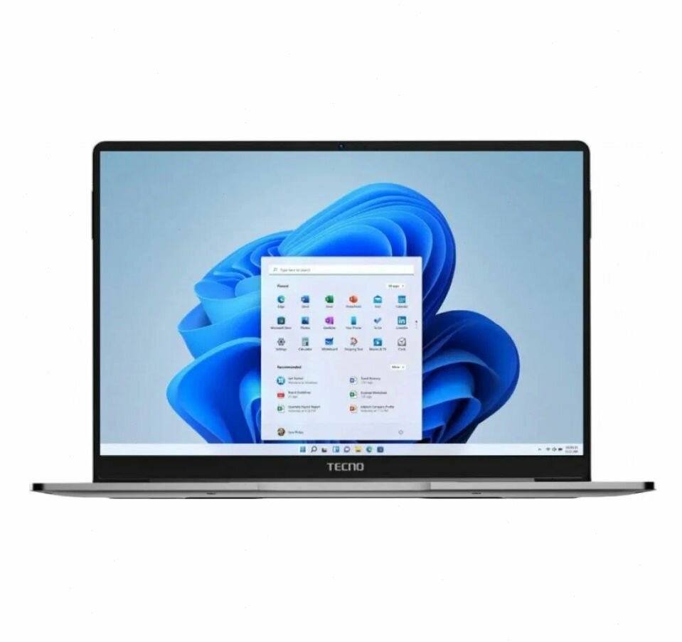 Ноутбук Tecno Megabook T1 Без ОС 156"Full HD (1920x1080) IPS AMD Ryzen 5 5560U ядра: 6 х 23 ГГц RAM 16 ГБ SSD 512 ГБ AMD Radeon Graphics