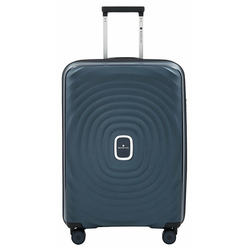 Чемодан MAGELLAN, 71 л, размер M, синий чемодан magellan 76 л размер m черный
