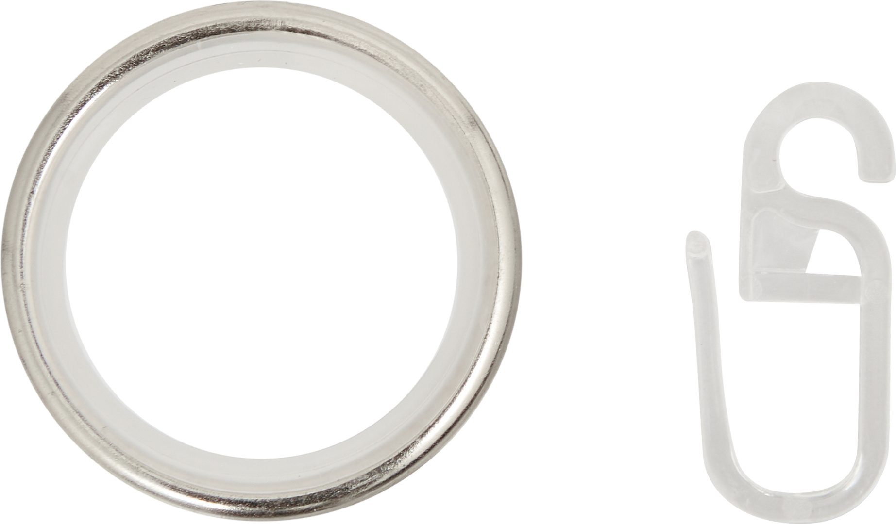 Кольцо с крючком Inspire металл цвет хром 20 см 10 шт