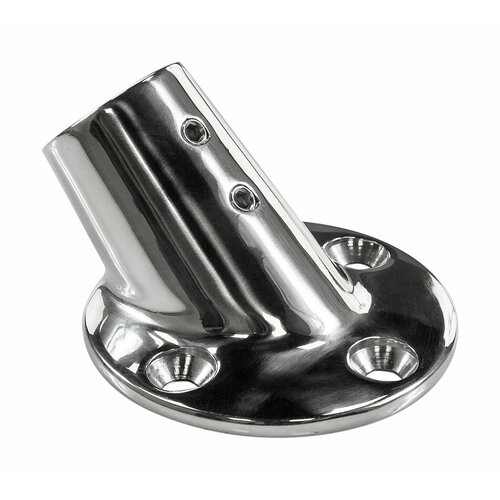 Основание стойки леера 1254 45 град круглое 2726₽