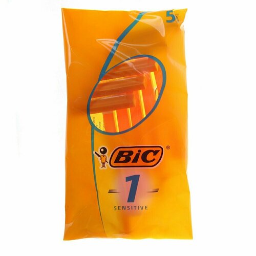 Станок для бритья Bic, Classic для чувствительной кожи, для мужчин, 1, 5 шт, одноразовые, 838521 бритва одноразовая bic 1 sensitive 5 штук в упаковке