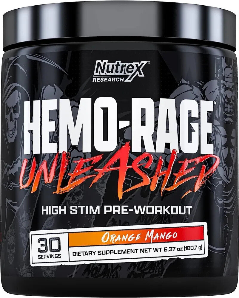 Предтреник NUTREX HEMO-RAGE 180.7 г, Апельсин Манго