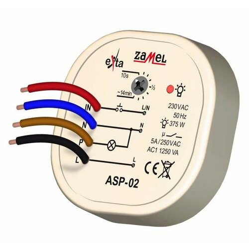 Zamel Таймер лестничный 10с-14мин 5А с функц. антиблокировки IP40 в монтаж. кор. д60, Zamel, арт. ASP-02 пауэрс шелли asp компоненты