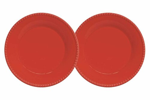 Набор 2 тарелки обеденных Tiffany, красная, 26 см (Easy Life)
