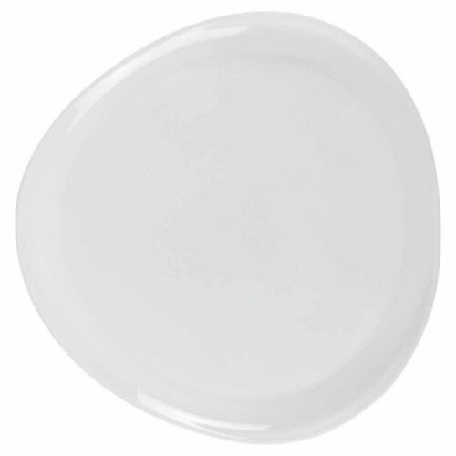 Тарелка обеденная, стеклокерамика, 25.5 см, фигурная, Вайт, RLP100X, белая