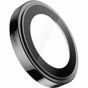 Фото Защитное стекло на камеру BlueO SAPPHIRE Camera Lens metal armored для iPhone 15 Pro Black (+install) 3 шт.