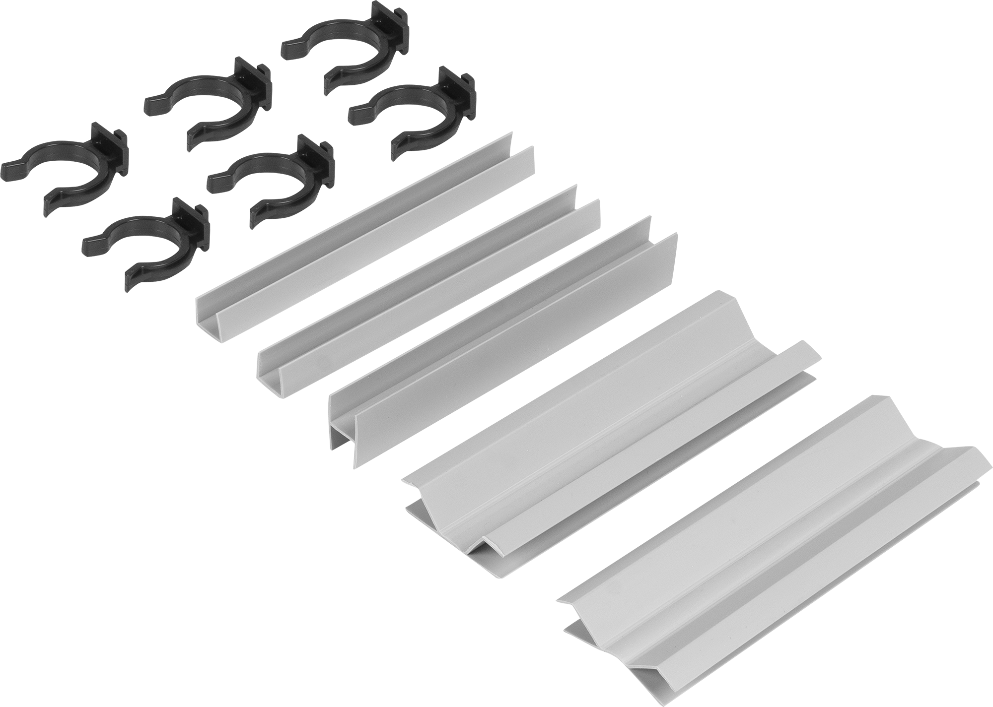 фото Комплект для установки кухонного цоколя Delinia 10 см ПВХ цвет серый