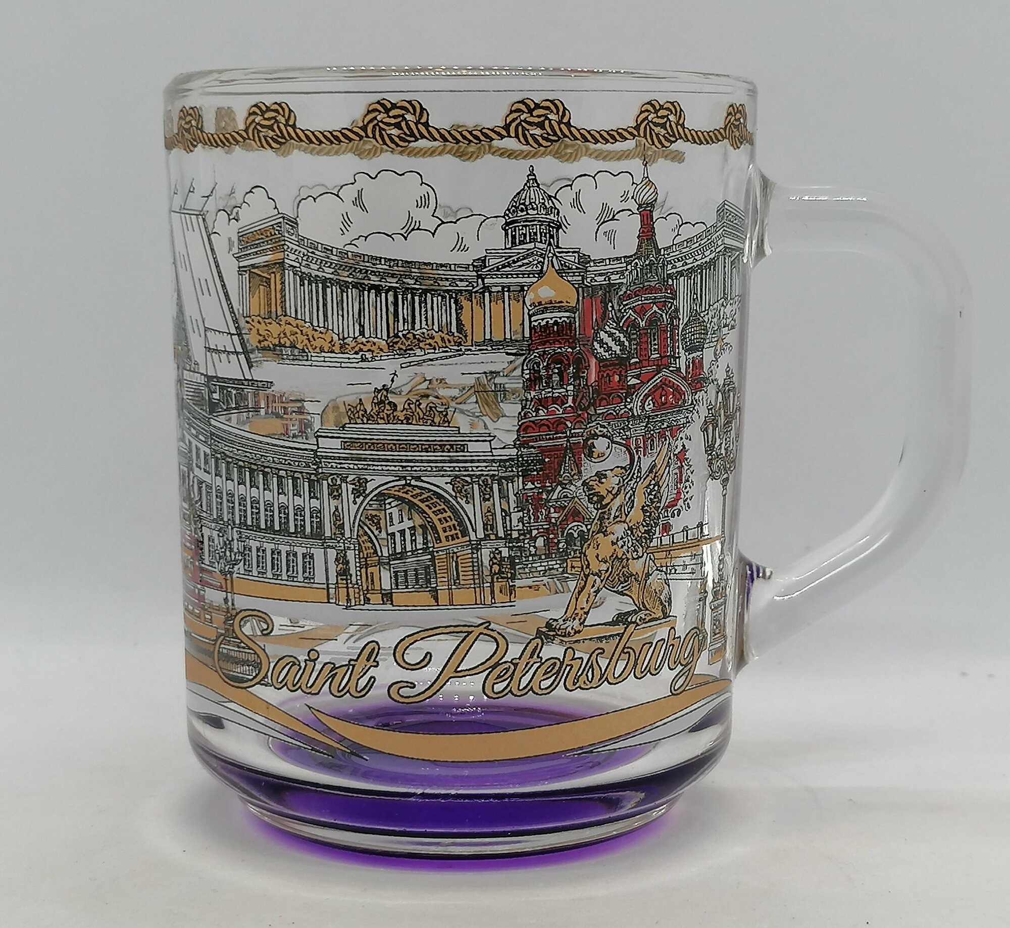 фото Кружка "Санкт-Петербург" от бренда ОСЗ объемом 0,25 л с цветным дном