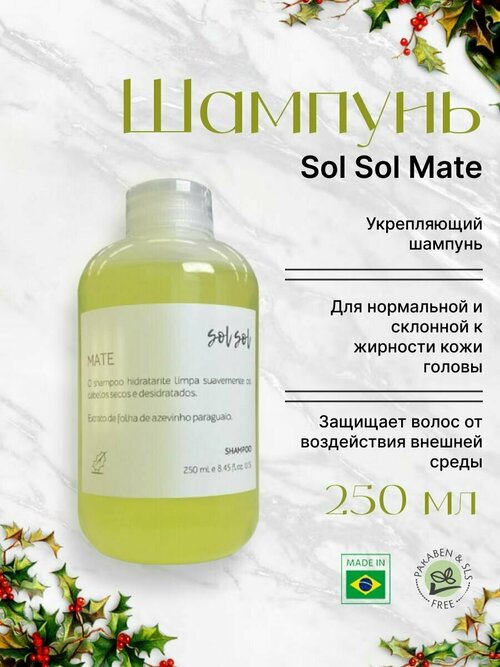 Sol Sol Mate Шампунь с экстрактом листьев падуба 250ml