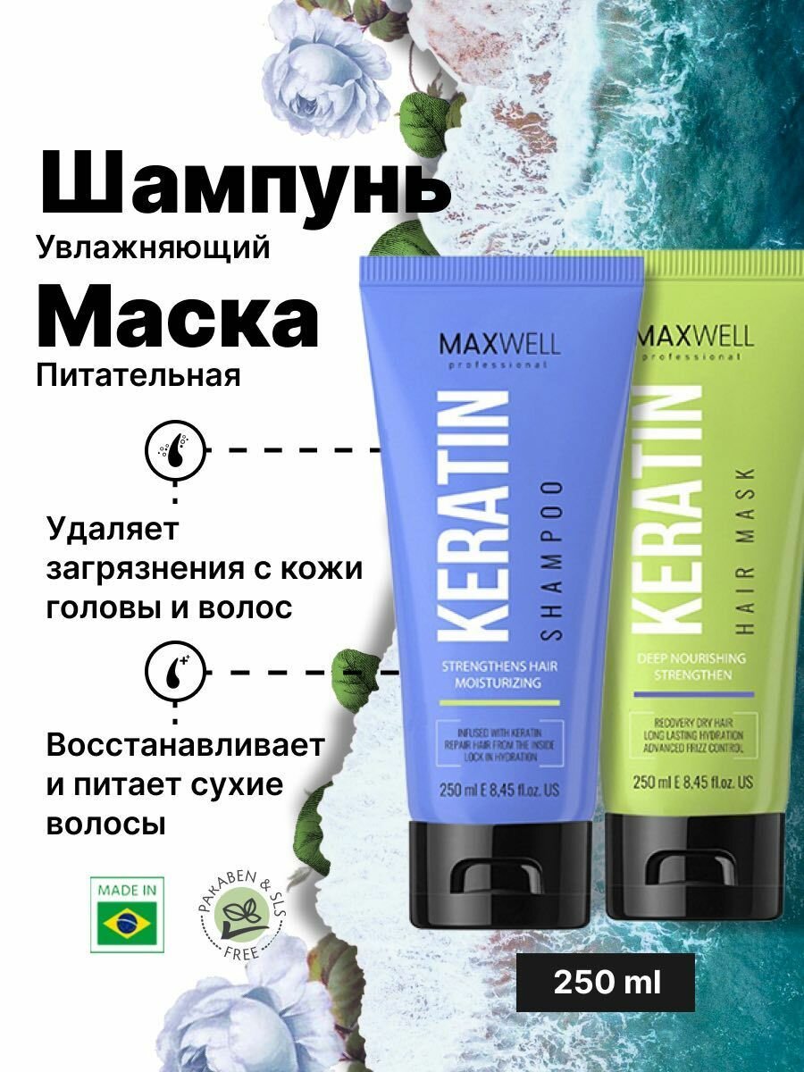 Шампунь + Маска для волос Keratin 250ml