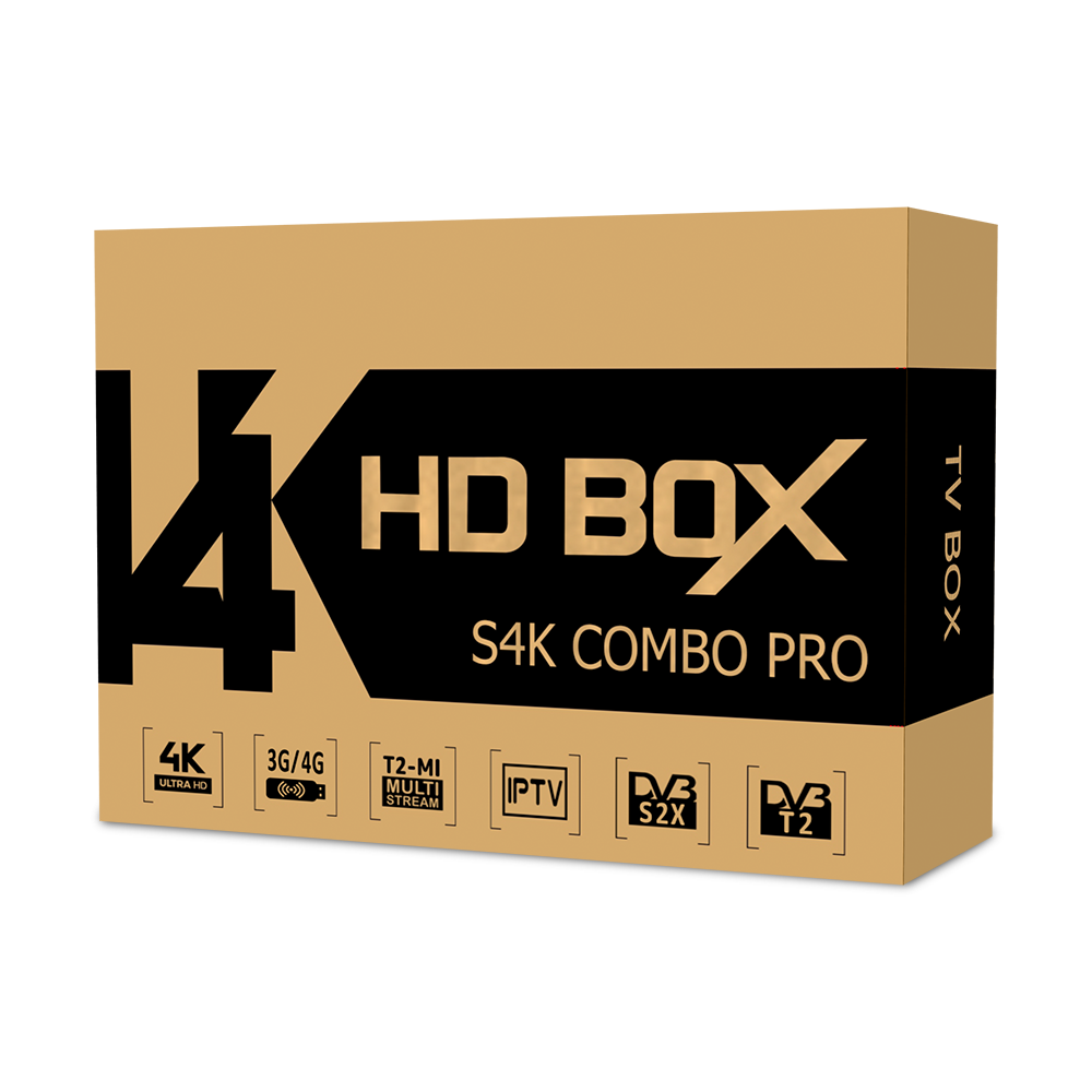 Спутниковый UHDTV ресивер HD BOX S4K Combo Pro